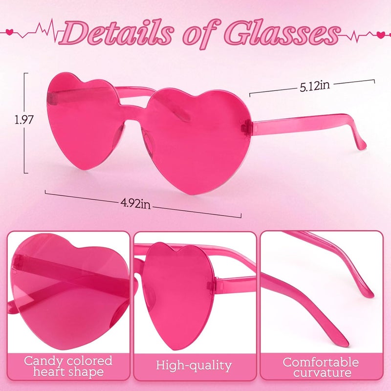 Lainlight Store Tutu for Girls, 3 Layered Tulle Tutu Skirts Set with Heart Glasses,Ponytail Headband Cosplay Party Supplies - Image 3